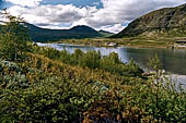 Parco Jotunheimen, Norvegia. L'emissario del Gjende dove  stato costruito il Gjendesheim. 